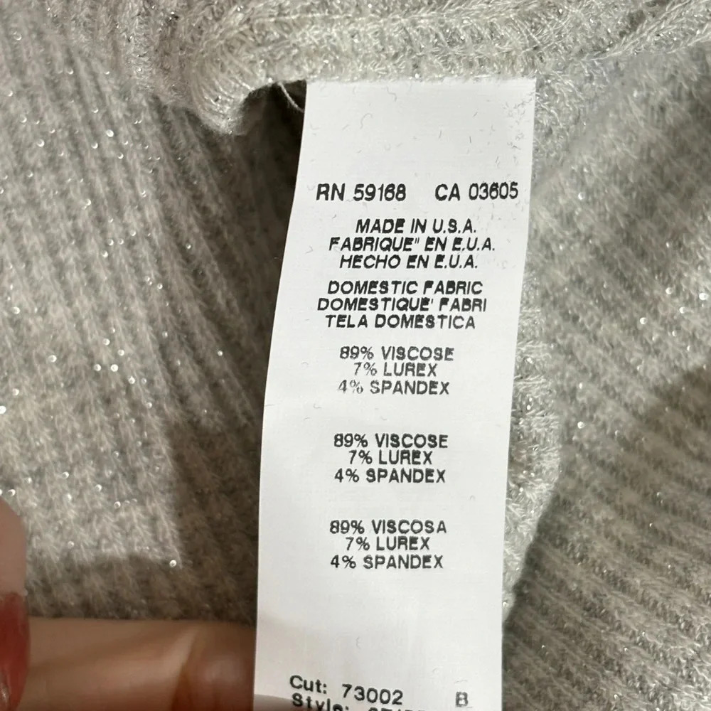 Fifteen Twenty Metallic silver/grey Shirt - Picture 4 of 5